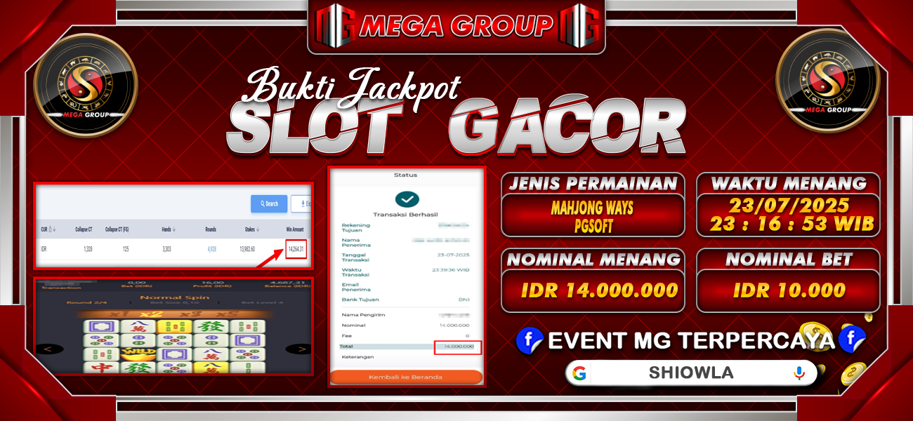 Bukti JP situs Shiowla hari Kamis, 24 Juli 2025