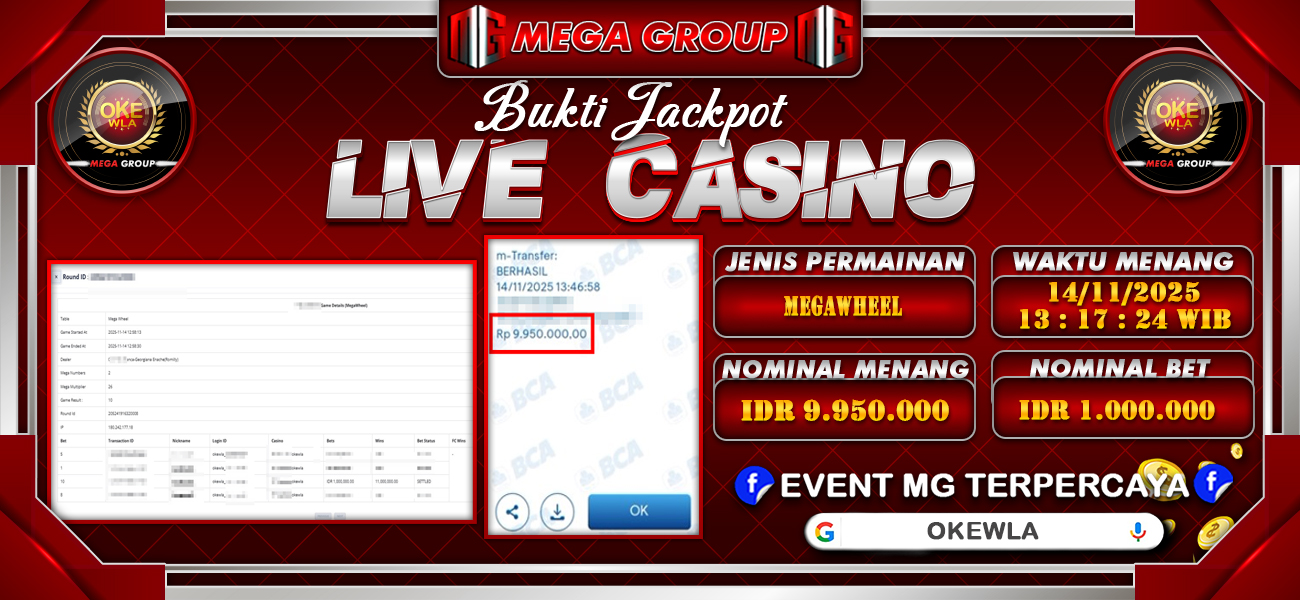 Bukti JP situs Okewla hari Sabtu, 15 November 2025